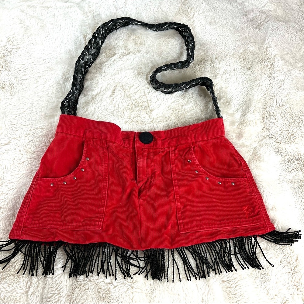 Vintage Y2K 00s Corduroy Shoulder Bag Purse Tilt Cords Handmade Reworked‎